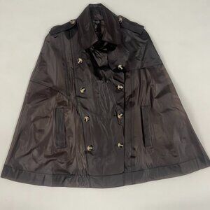 Designer PVC Cape – Double-Breasted Statement Outerwear